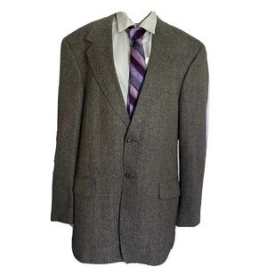 Bert Pulitzer Gray Tweed Blazer 48 R